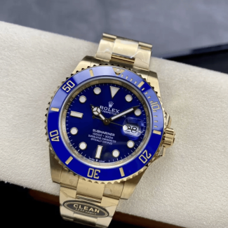 클린공장 롤렉스 신형 서브마리너 블루 다이얼 옐로우 골드 금통 41mm 126618