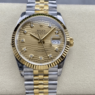VS공장 롤렉스 데이저스트 36mm 모티프 샴폐인 10P 다이얼 옐로우골드 콤비 126231