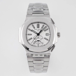 3K공장 파텍필립 노틸러스 크로노그래프 화이트 다이얼 스틸 40mm 5980