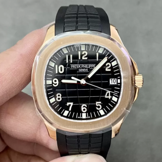 3K공장 파텍필립 아쿠아넛 블랙 다이얼 로즈골드 금통 러버밴드 5167