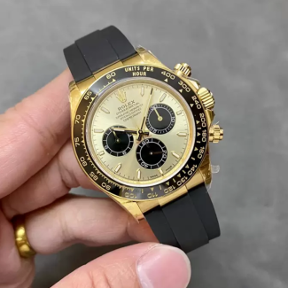 QF공장 롤렉스 데이토나 샴폐인 다이얼 옐로우 골드 금통 러버밴드 126518