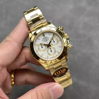QF공장 롤렉스 데이토나 화이트 다이얼 옐로우 골드 금통 126508