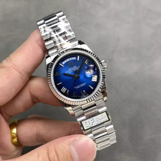 QF공장 롤렉스 데이데이트 36 청판 옴브레 다이얼 화이트 골드 금통 128236