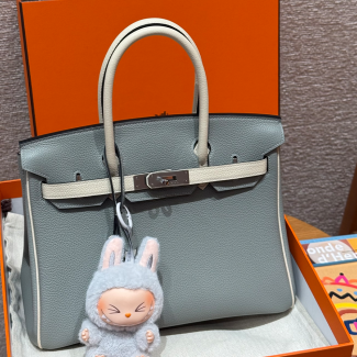 최고퀄 에르메스 올수공 버킨 30 그리 무에뜨 & 크레 조합 토고 가죽 은장