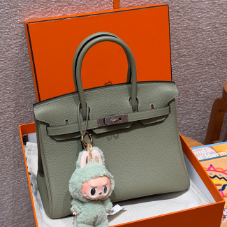 최고퀄 에르메스 올수공 버킨 30 세이지 그린 토고 가죽 은장