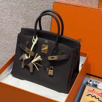 최고퀄 에르메스 올수공 버킨 30 에스프레소 브라운 토고 가죽 금장