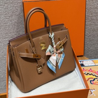 최고퀄 에르메스 올수공 버킨 30 골드 브라운 토고 가죽 금장