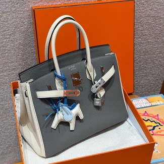 최고퀄 에르메스 올수공 버킨 30 그리 메이어 & 크레 토고 가죽 은장