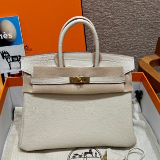 올수공 에르메스 버킨 25 10/Craie 토고 가죽 골드 하드웨어