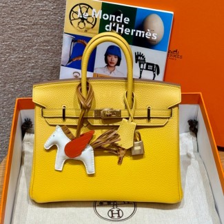 올수공 에르메스 버킨 25 9R/Lime 토고 가죽 골드 하드웨어
