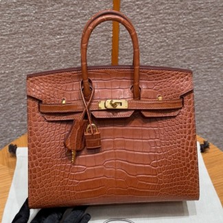 올수공 에르메스 버킨 25 37/gold 악어 가죽 골드 하드웨어