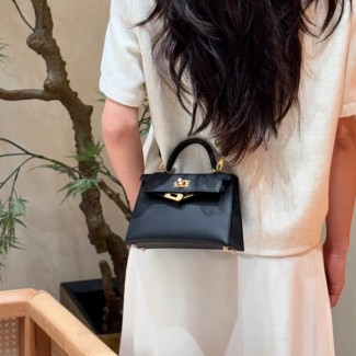 올수공 에르메스 미니 켈리 89/noir 엡송 가죽 골드 하드웨어