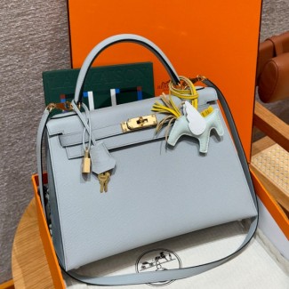 올수공 에르메스 켈리 32 8u/Blue glacier 엡송 가죽 골드 하드웨어