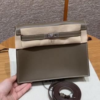 올수공 에르메스 켈리 단스 18/Etoupe 스위프트 실버 하드웨어