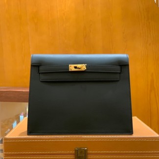 그린엘 에르메스 켈리 단스 스위프트 블랙 골드 버클