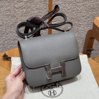 올수공 에르메스 콘스탄스 19 Girs Meyer 엡송 가죽 실버 하드웨어