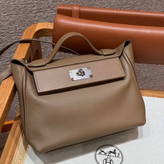 올수공 에르메스 켈리 2424 백 29 Beige de Weimar 에버컬러 실버 하드웨어