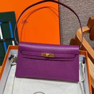 올수공 에르메스 켈리 엘란 Anemone 엡송 가죽 골드 하드웨어