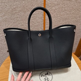 올수공 에르메스 가든파티 30 89/noir vache 실버 하드웨어