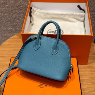 올수공 에르메스 볼리드 미니 75/Blue Jean 에버컬러 골드 하드웨어