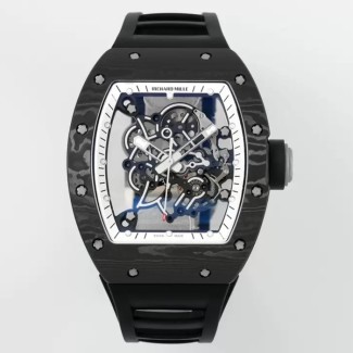 ZF공장 리차드밀 부바왓슨 RM-055 블랙카본 / 화이트 / 블랙 러버밴드