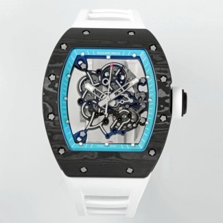 ZF공장 리차드밀 부바왓슨 RM-055 블랙카본 / 블루 / 화이트 러버밴드