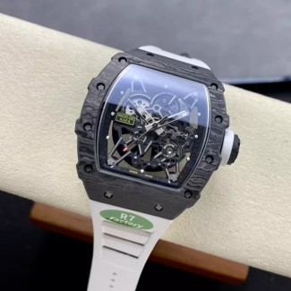 R7공장 리차드밀 라파엘 나달 RM35-02 블랙 카본 / 화이트 러버밴드