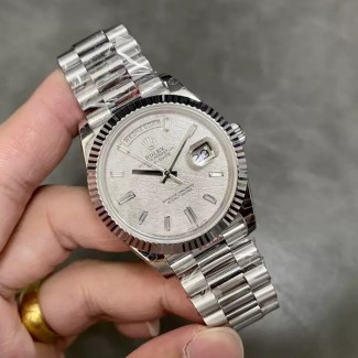 GM공장 V3 롤렉스 데이데이트 40 메테오 바게트 다이얼 화이트 골드 금통 228236