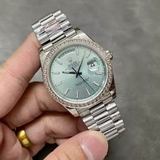 GM공장 V3 롤렉스 데이데이트 40 플래티넘 와플 다이얼 다이아 베젤 화이트 골드 금통 228236