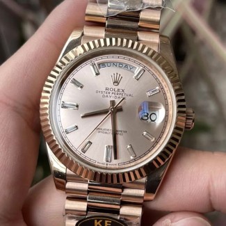 KF공장 롤렉스 데이데이트 40 썬더스트 바게트 다이얼 로즈골드 금통 228235