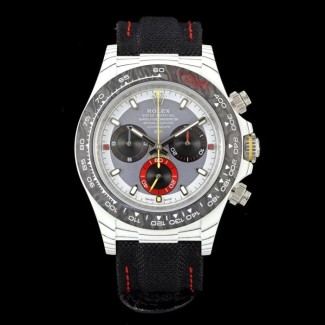 DIW공장 롤렉스 데이토나 화이트 카본 케이스 그레이 다이얼 블랙 스트랩 40mm