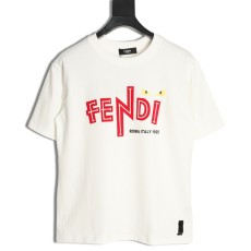 펜디 레드나염 디아블릭 반팔 티셔츠 화이트