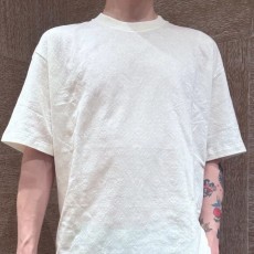 루이비통 모노그램 자카드 코튼 반팔 티셔츠 화이트