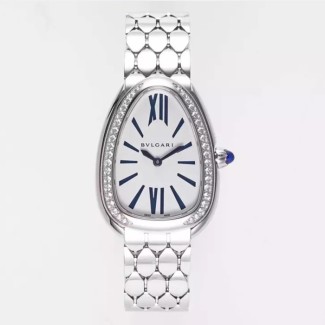 BV공장 불가리 세르펜티 세두토리 워치 화이트 다이얼 다이아 베젤 33mm 103148
