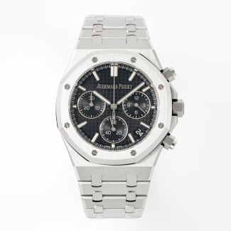 DD공장 오데마피게 로얄오크 크로노그래프 블랙 다이얼 스틸 41mm 26240