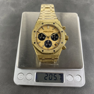 DD공장 오데마피게 로얄오크 크로노그래프 옐로우 다이얼 프로스트 골드 41mm 26240